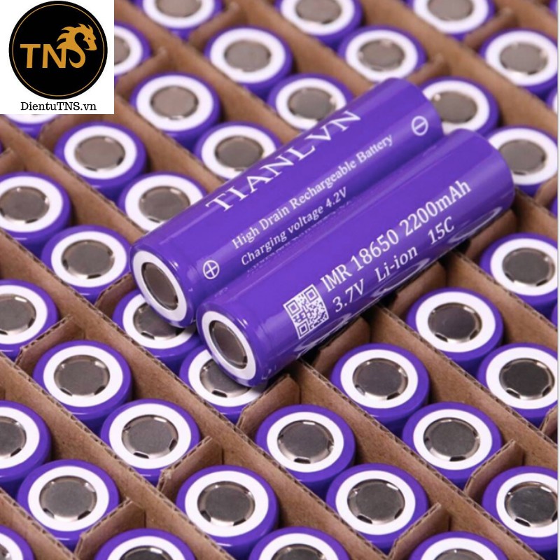 TNS..Cell pin tím 18650 IMR 2200mah xả cao 15c 30A