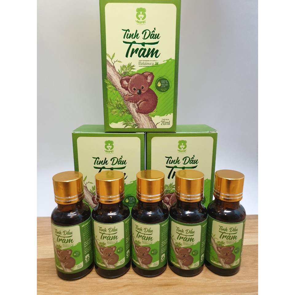 Tinh dầu Tràm MIPBI 20ml được làm 100% từ lá cây tràm gió (Date 11.2024)
