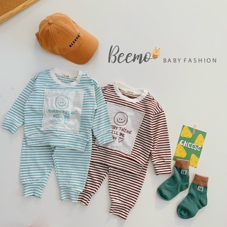 Set trang phục cotton bé trai/ bé gái mặt cười Beemo 21B151