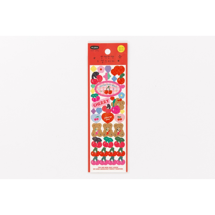 Miếng Dán Sticker ARTBOX Hàn Quốc Hình Gấu Và Quả Anh Đào Dễ Thương