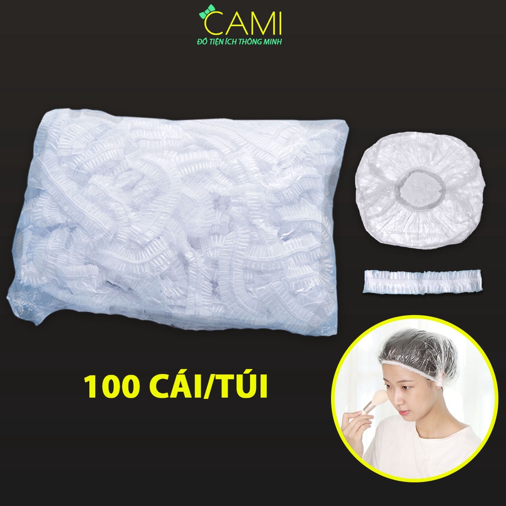 Túi 100 mũ trùm đầu làm tóc, nhuộm, uốn hoặc ủ tóc tiện lợi dùng cho Salon_Cami_CMPK193