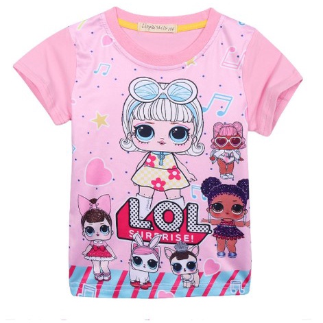 Áo Thun Tay Ngắn Cổ Tròn Dễ Thương Cho Bé Gái