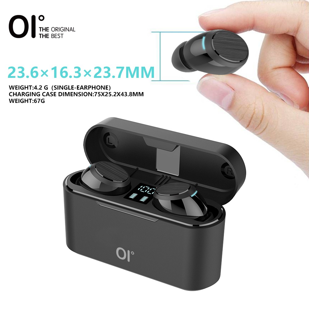 Tai nghe OI Airsounds bluetooth 5.0 1600mAh có màn hình LCD điều khiển cảm ứng chạm âm thanh bass stereo