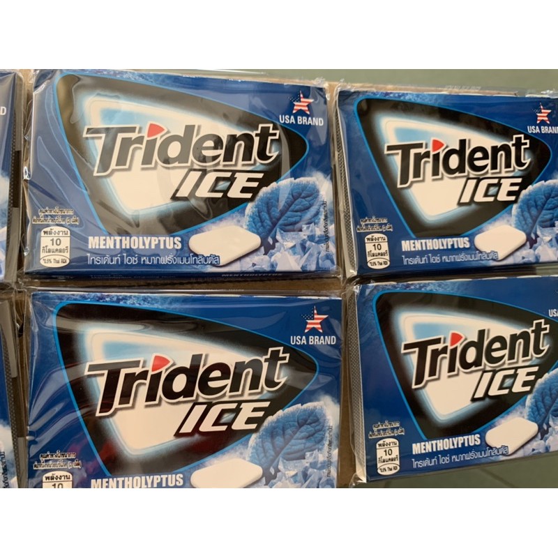 Kẹo Gum Trident Ice viên vị bạc hà 1 vỉ 8 viên