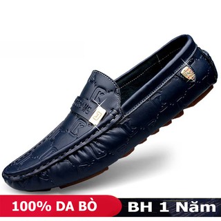 [GIÀY LOẠI 1] Giày Lười Da Bò 100% Dập Vân CK độc đáo, Bảo hành 12 tháng Tặng thêm lót da - Labaha Shop