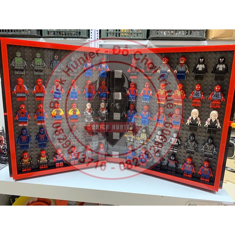 Bộ lắp ráp Spiderbook hộp trưng bày minifigures người nhện