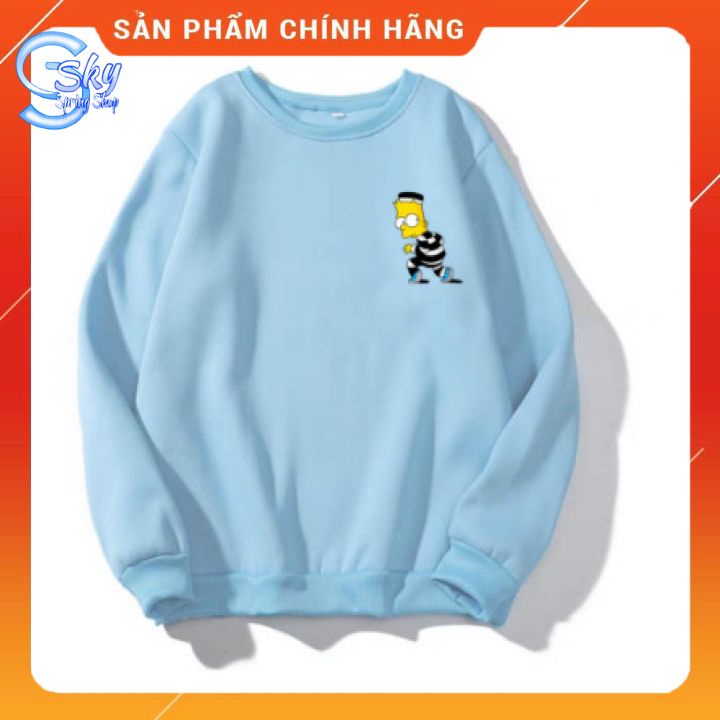 ÁO SWEATER UNISEX NAM NỮ  FORM RỘNG in HÌNH BART SIMPSON SIÊU PHONG CÁCH