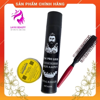 Combo gôm sáp vuốt tóc nam , sáp tạo kiểu nam , lược tạo kiểu