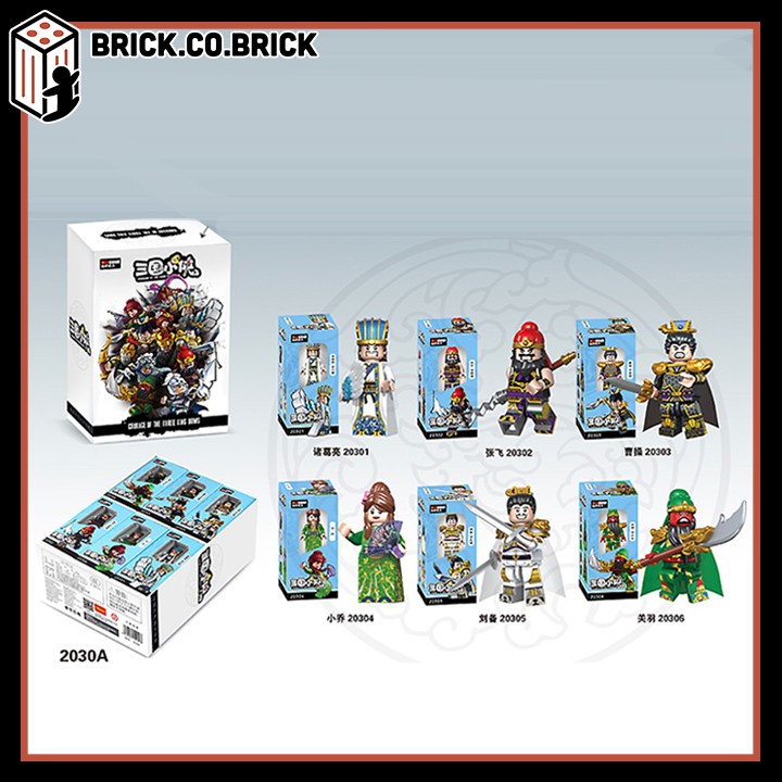 Lego Tam Quốc chu du gia cát lượng lưu bị trương phi Thục Nguỵ Ngô Đồ chơi lắp ráp non lego three kingdoms Decool 2030