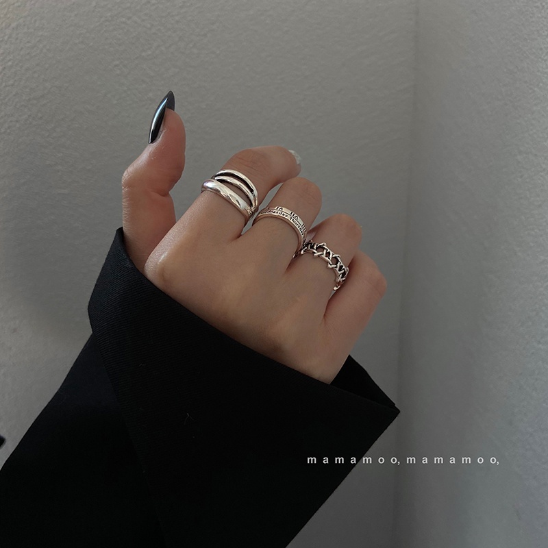 Set nhẫn đeo tay ba món phong cách cổ điển thời trang 19a1027