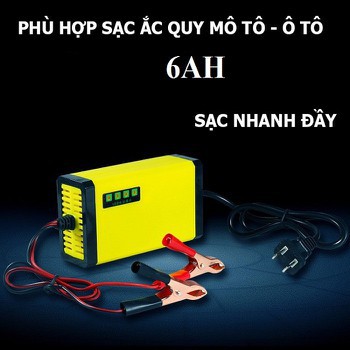 Máy sạc bình Acquy tự động thông minh 12V 2A cho xe Ô tô, xe máy từ 4-20ah- LOẠI TỐT