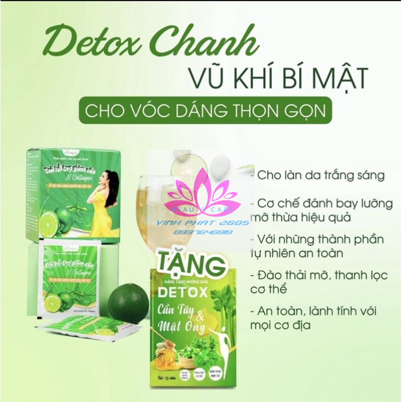 Detox Chanh N Collagen Trần Thị Bích Ngân chính hãng kèm detox