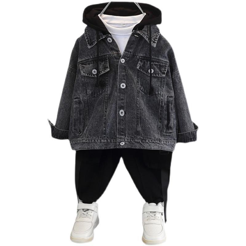 Áo Khoác Denim Thời Trang Mùa Thu Phong Cách Hàn Quốc Cho Bé Trai 2021
