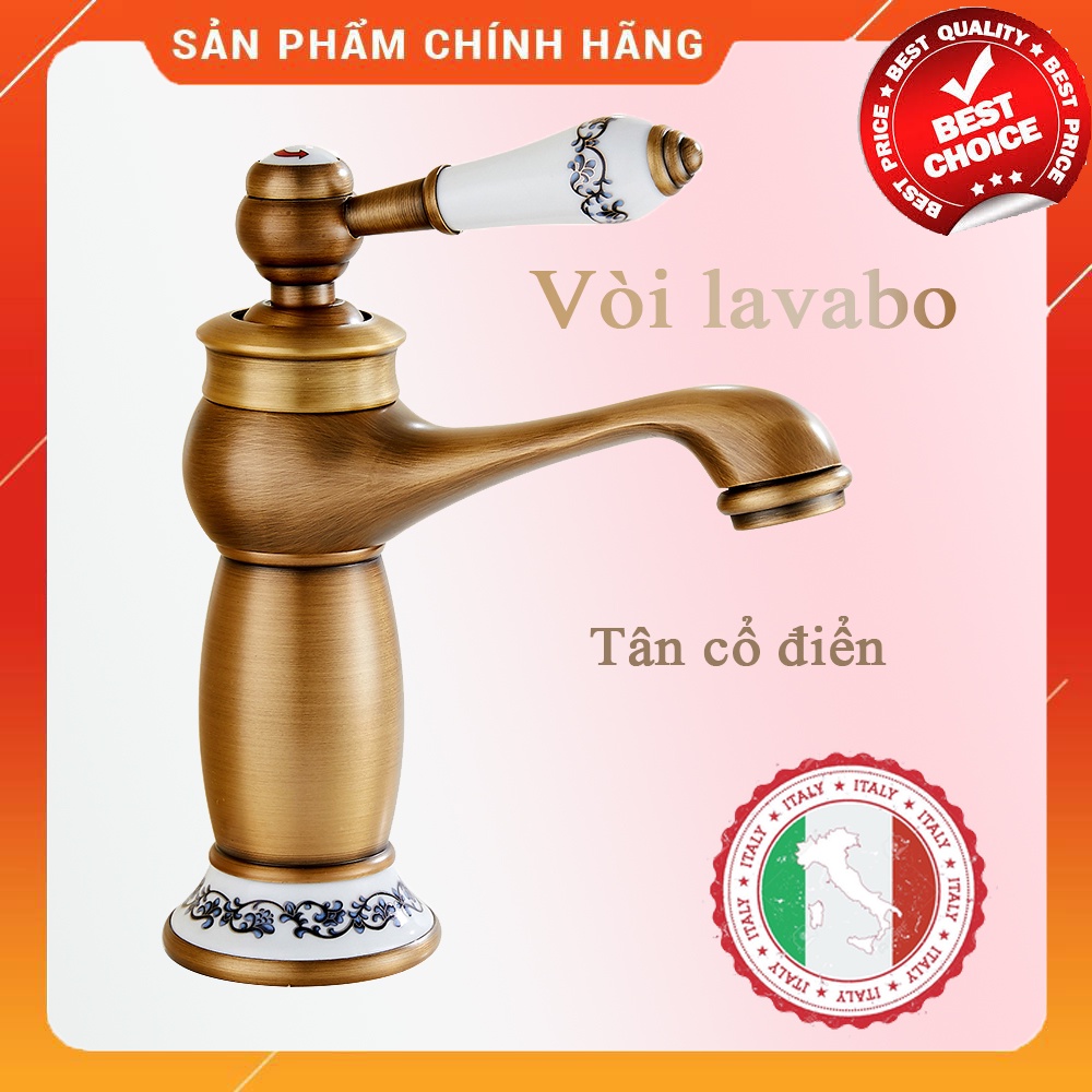 Vòi Lavabo Bằng Đồng Thau Chắc Chắn, Tinh Tế, Sang trọng tặng kèm đôi dây cấp nóng lạnh - GormaniVN
