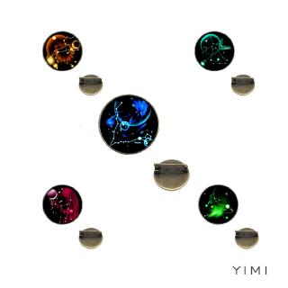 💞Yimi💞Trâm Cài Áo Đính Đá Quý Hình Cung Hoàng Đạo