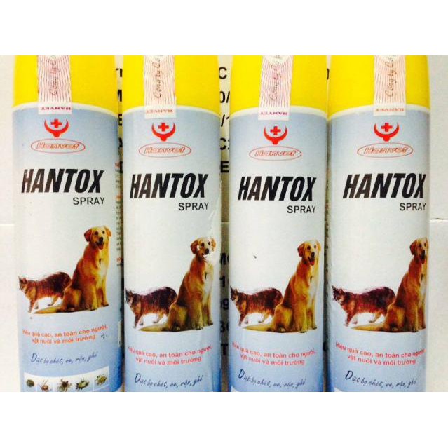 HANTOX dạng xịt 300ml - Thuốc trị ve, ghẻ, chấy, rận, bọ chét trên chó mèo