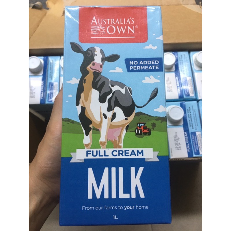 Sữa tươi nhập khẩu Úc thương hiệu AUSTRALIA’s OWN hộp 1L không đường