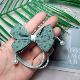 cột tócc buộc tóc nơ chấm bi hạt trai