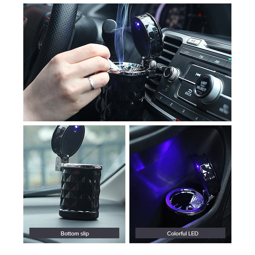 Gạt tàn thuốc lá tích hợp đèn LED cho xe hơi