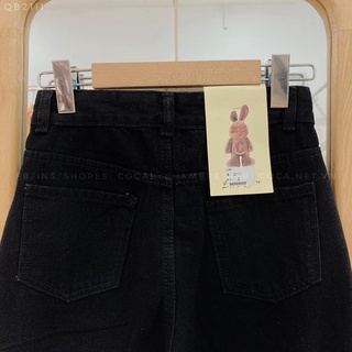 [QB2111] Quần jeans suông đen trơn mã 2111 (Có sẵn/Ảnh thật)