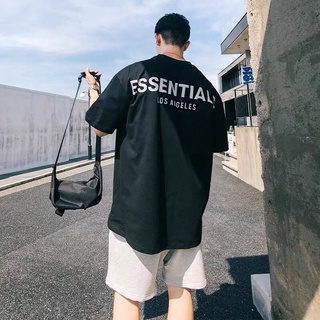 Essentials Xu Hướng Thời Trang In Cotton Rời Phản Quang Áo Thun Ngắn Tay Nam Nữ Cặp Đôi
