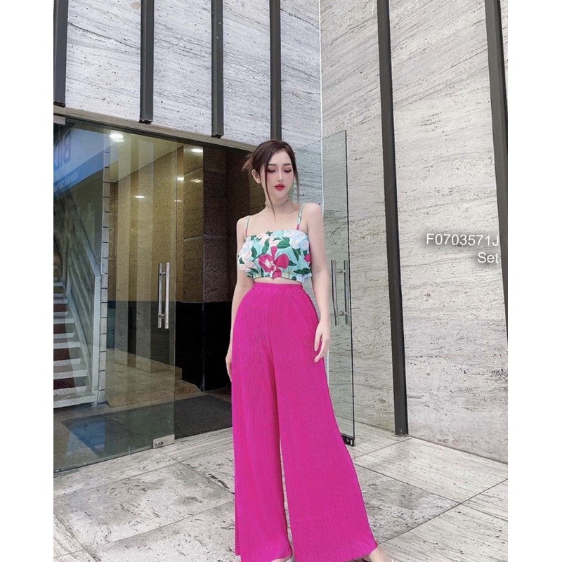 Set áo phối dây cổ trễ vai tay dài + chân váy ngắn xòe 2 tầng 1023 thaotranshop90