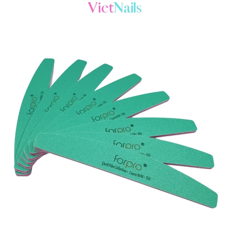 Dũa Phá Bột Phá Gel Forpro Nhám Xanh Nhập Cao Cấp Độ Nhám 80/80 Dành Cho Thợ Nail Chuyên Nghiệp