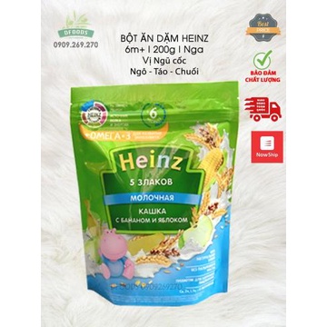 Bột ăn dặm Heinz Nga gói 200g đủ vị cho bé từ 4 tháng