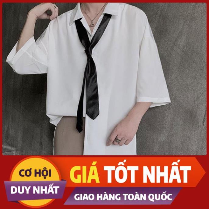 Áo sơ mi cổ vest nam nữ tay ngắn form rộng công sở phong cách HÀN QUỐC Unisex SMV023