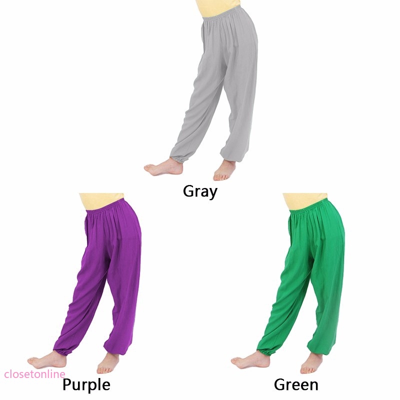 CL❀❀ Unisex Girls Boys Kids Harem Pants Dance Costume Sports Long