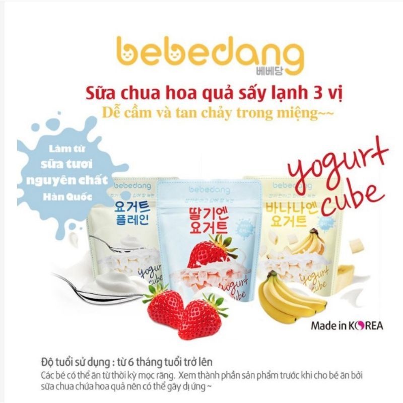 Sữa Chua Khô Sấy Lạnh Bebedang Hàn Quốc 16 gr