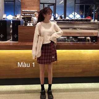 Chân váy caro hàng order