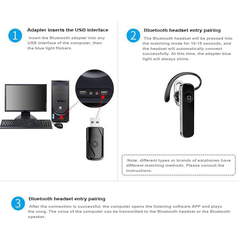 Usb Bluetooth Không Dây 4.2 Dongle - Cho PC Máy Tính