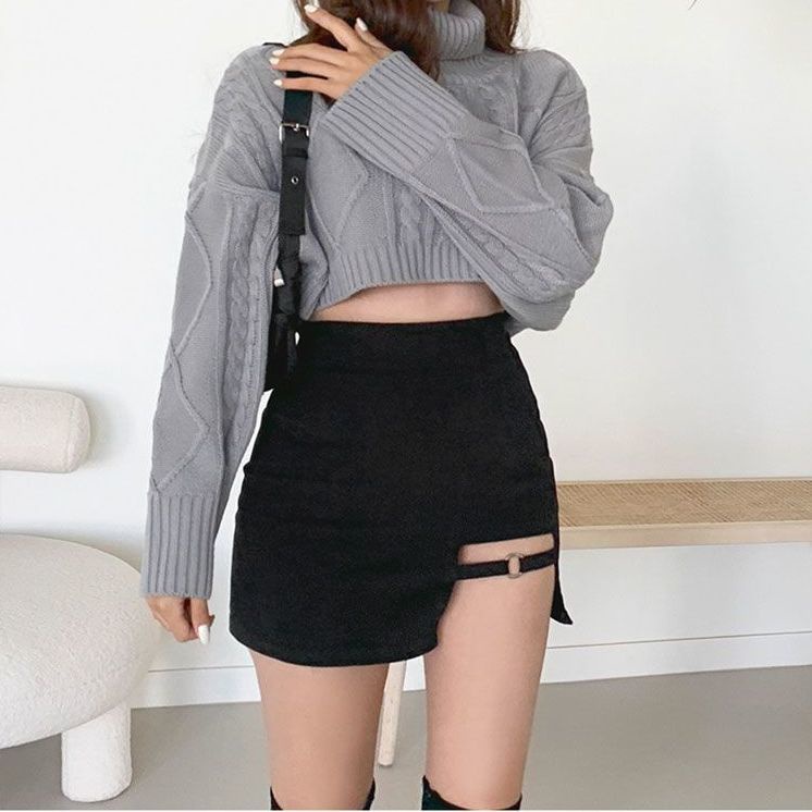 Chân váy COZOKC lưng cao thời trang quyến rũ cho nữ