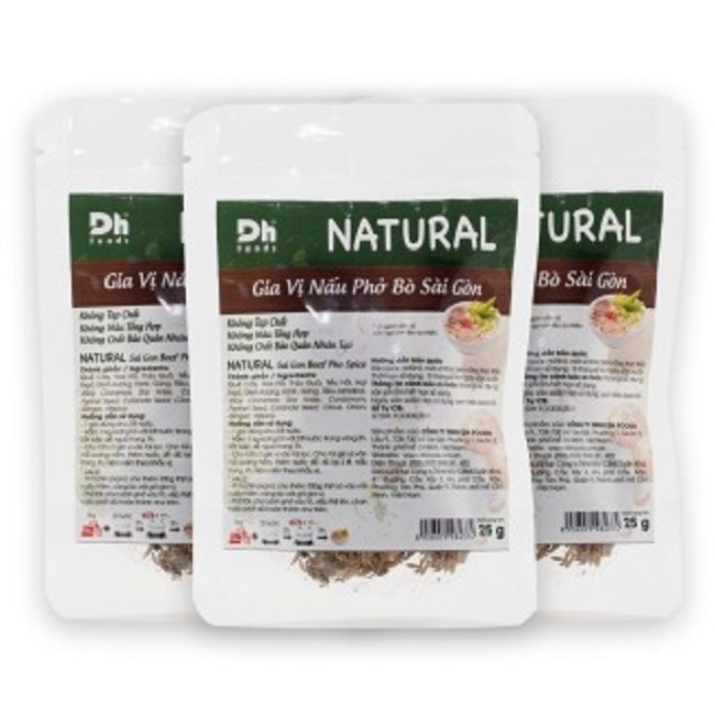 Combo 3 Gói Natural Gia Vị Nấu Phở Bò Sài Gòn DH Foods . Mang chọn yêu thương đến gia đình Việt.