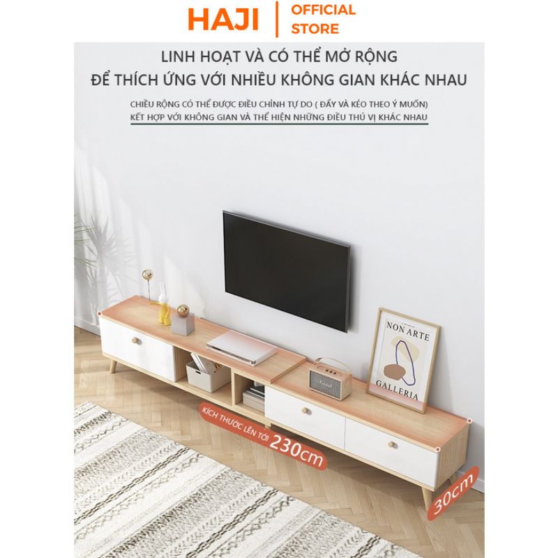 Kệ tivi điều chỉnh kích thước thông minh thiết kế sang trọng tiết kiệm diện tích HAJI A218