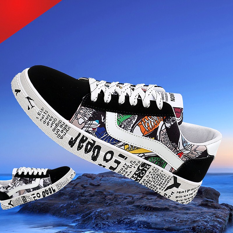 Giày Thể Thao Air Force One Vải canvas Cổ Thấp Thoáng Khí Phong Cách hip-hop Cá Tính