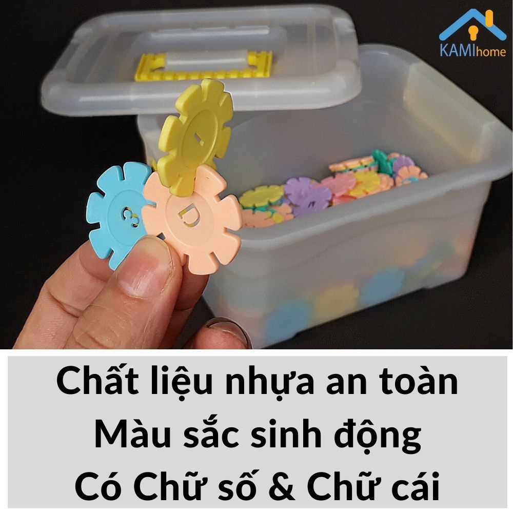 Đồ chơi xếp hình 3D ❤️ Giáo dục sớm Học Chữ-Số-Phép tính❤️ mảnh Hoa Tuyết cho trẻ em &gt;3 tuổi mã 53516.1