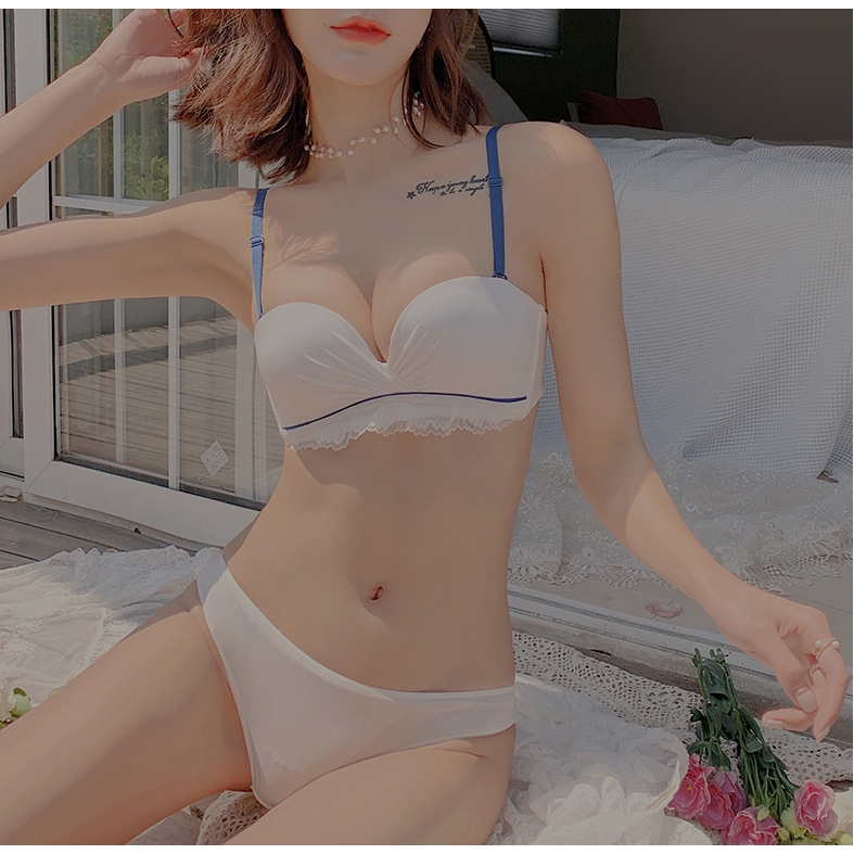 Set áo ngực mỏng không gọng không dây + quần lót phối ren quyến rũ cho nữ (Có bán lẻ áo ngực) | BigBuy360 - bigbuy360.vn