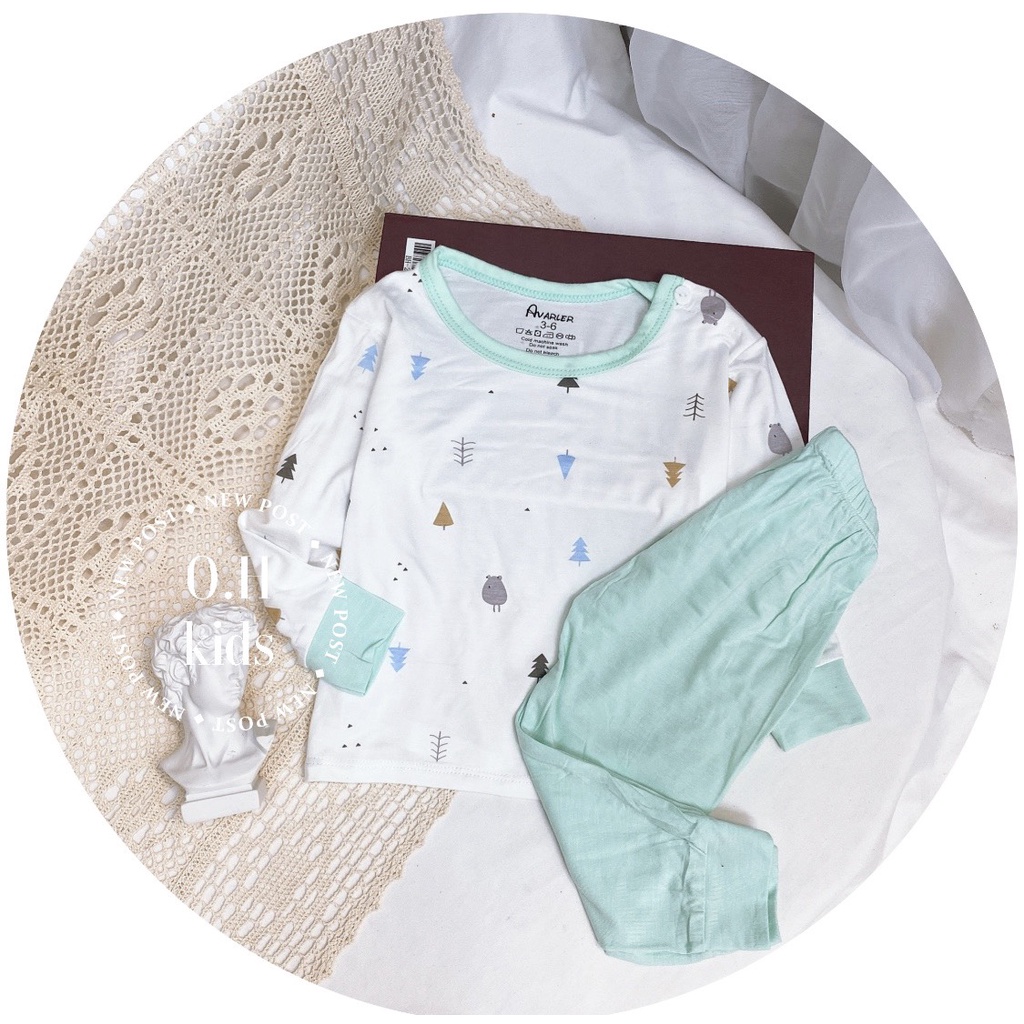 Bộ dài tay bé trai Petit, quần áo tay dài quần màu áo trắng bộ thu đông trẻ em - Baby Kidshop