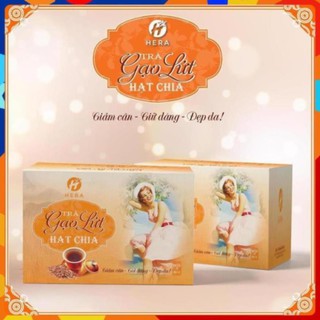 Trà gạo lứt hạt chia hera ❤️tặng quà xinh❤️ trà gạo lứt giảm cân hạt chia hera, giảm cân, giữ dáng, đẹp da