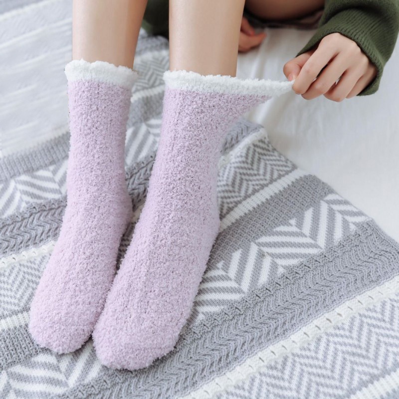 Vớ len cổ cao vừa dày dặn ấm áp thoải mái phong cách Hàn Quốc cho nữ