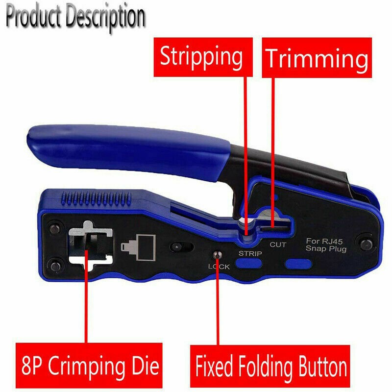 Kìm Tuốt Dây Mạng Cat6 Cat5 8p8c # X0Vn