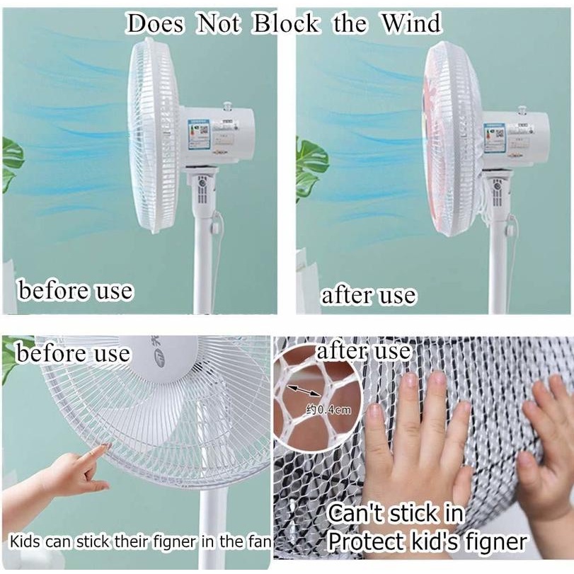 Lưới bọc quạt điện an toàn chống bụi bảo vệ tay cho bé