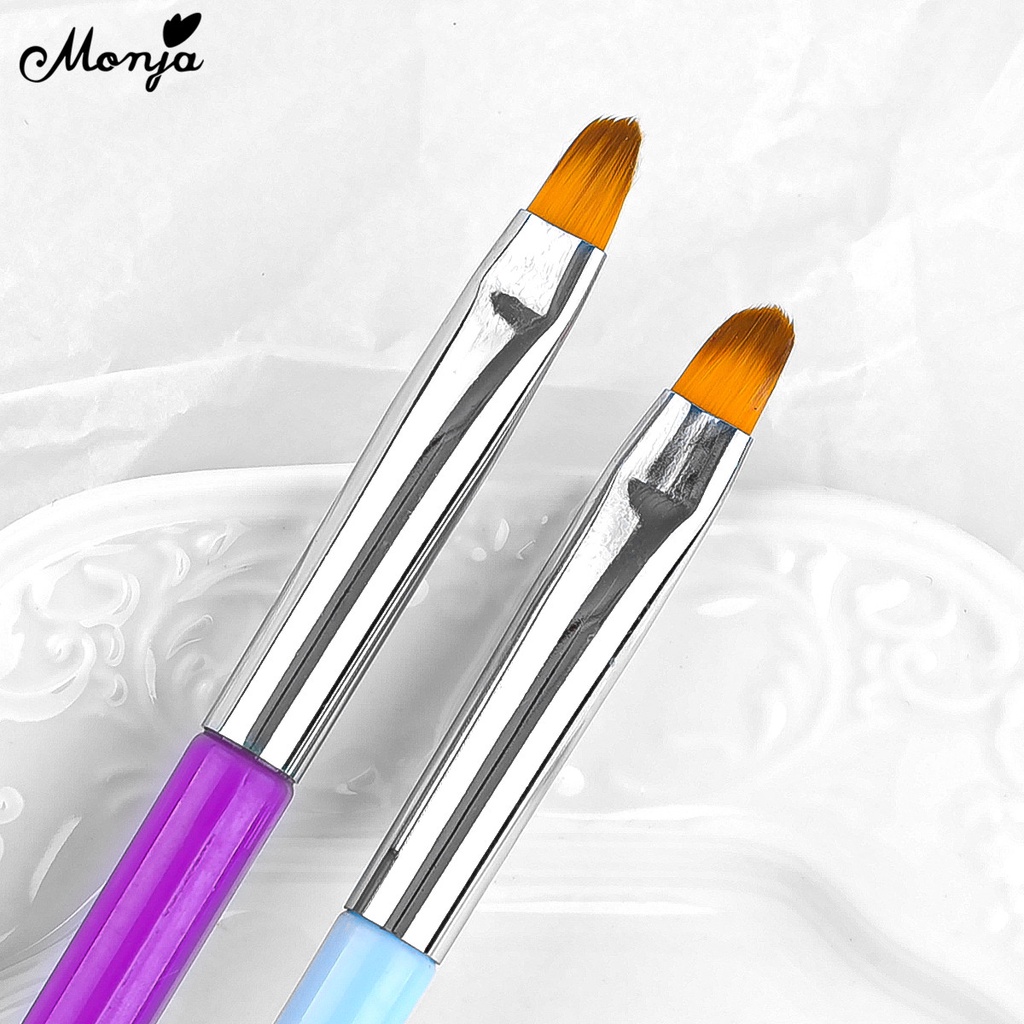 MONJA [Hàng mới về] Cọ thiết kế hai đầu đa năng dùng để nối móng tay tiện dụng