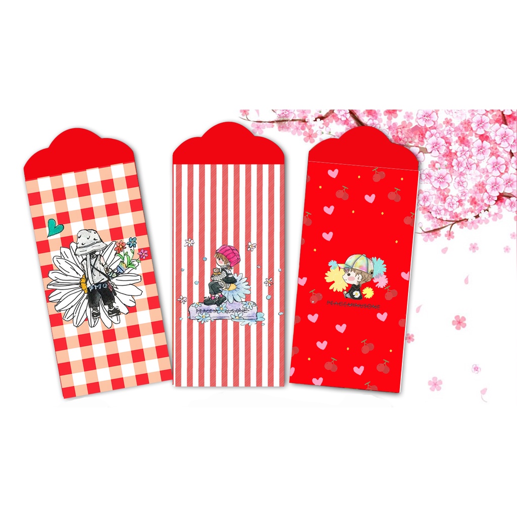 Phong bì hoa cúc dake duck nomo duck  Bao lì xì Tết BLX31 8x16cm dễ thương cute idol kpop hoạt hình