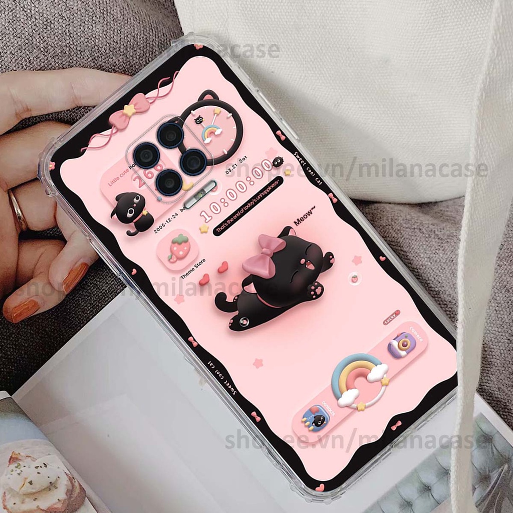 Ốp Vsmart Aris / Aris Pro hình đồng hồ icon gấu mèo cute cực dễ thương ngộ nghĩnh