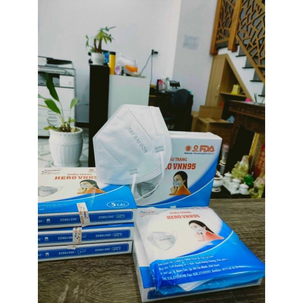 khẩu trang 5 lớp N95 Tây Sài Gòn chất lượng cao Combo 25-50 cái