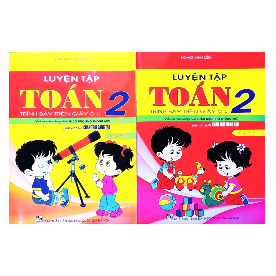 Sách - Combo Luyện Tập Toán 2 - Trình Bày Trên Giấy Ô Li (Bám Sát SGK Chân Trời Sáng Tạo)