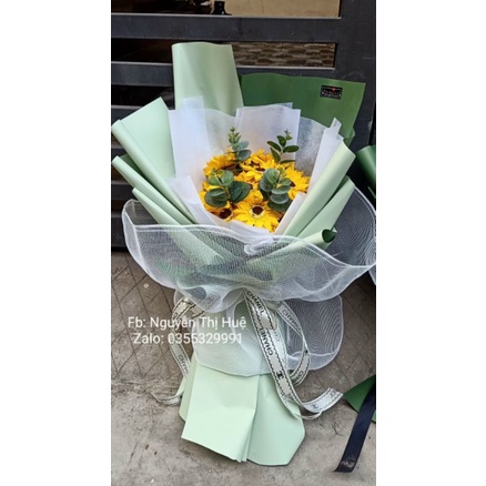 (PHOM TO)Hoa hướng dương sáp 20 bông